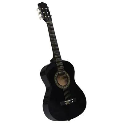 Zdjęcie produktu dla Gitara klasyczna dla początkujących i dzieci, czarna, 1/2, 34"