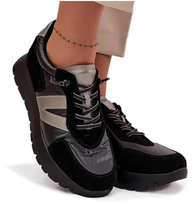 Zdjęcie produktu dla Sneakersy Damskie Na Platformie Vinceza 58561 Czarne 38