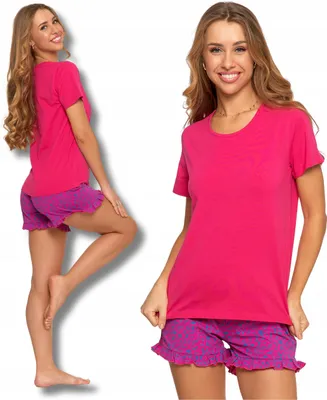 Produktbild von MORAJ Damen Schlafanzug Kurzarm Shorts Zweiteilig Baumwolle Bequem M