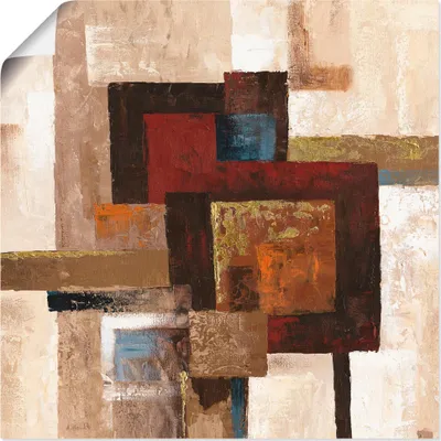 Produktbild von ARTland Poster Karos Abstrakt II Größe: 50x50 cm