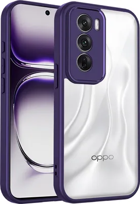 Produktbild von Hülle für Oppo Reno12 Transparente Rückseite TPU Bumper Stoßfest Handyhülle Lila