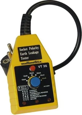 Produktbild von Steckdosen- und Differenzialtester VT35 10mA und 30mA Multimetrix