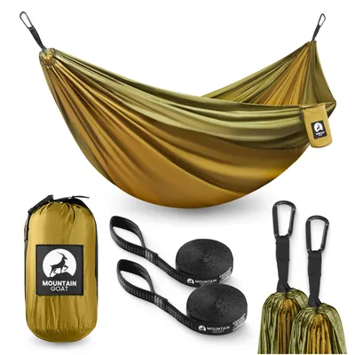 Produktbild von MOUNTAIN GOAT Reisehängematte für 2 Personen, kompakt, Nylon, Camping, Outdoor