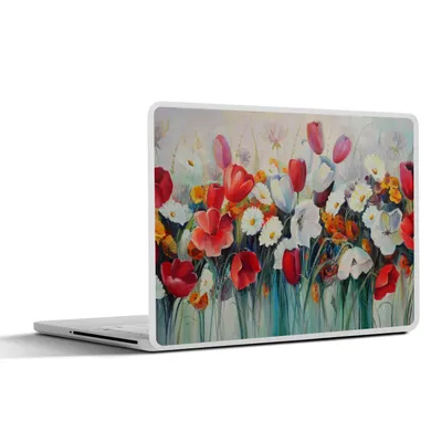Produktbild von MuchoWow® Laptop Aufkleber Sticker Cover Malerei - Ölgemälde - Blumen 40x30 cm - Laptop Dekoration - Selbstklebend