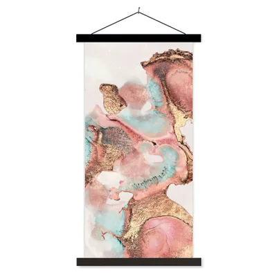 Produktbild von MuchoWow® Textilposter Tinte - Pastell - Abstrakt 40x80 cm mit schwarzem Rahmen - Wandemalerei