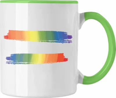 Produktbild von Trendation - Regenbogen Tasse Geschenk LGBT Schwule Lesben Transgender Grafik Pride (Grün)