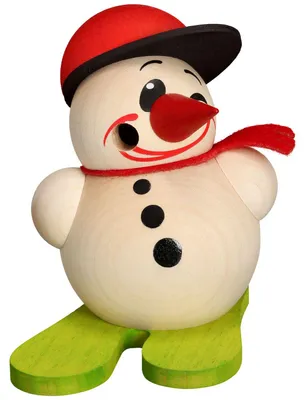 Produktbild von Cool-Man mit Ski & Base-Cap - Kugelräucherfigur (9cm) Räuchermann von Seiffener Volkskunst