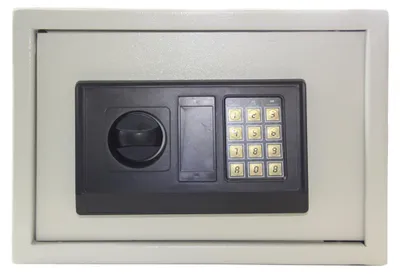 Produktbild von Minisafe / Tresor elektronisch, grau, inkl. Befestigungsmaterial