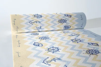 Produktbild von Sovie HORECA Tischläufer Maritim in Blau aus Linclass® Airlaid 40 cm x 24 m, 1 Stück