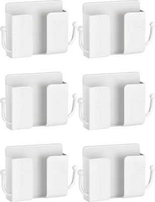 Produktbild von Abstandshalter für Fernbedienungen – selbstklebend, 6 Stück, weiß – praktischer Aufbewahrungslösung für Fernbedienungen und Smartphones