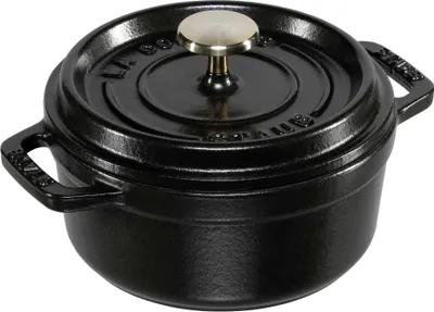 Produktbild von Staub Cocotte 12cm rund schwarz, Gusseisen