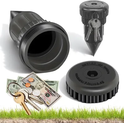 Imagen del producto de Caja para llaves exteriores, discreta, resistente a la intemperie, ideal para jardín y terraza