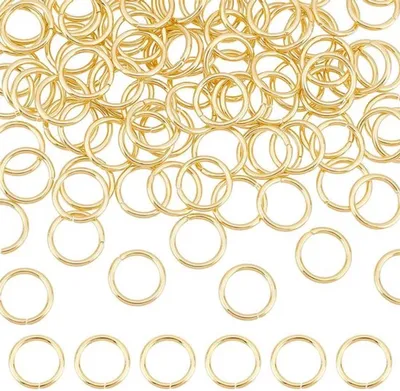 100 Stück 304 offene Sprungringe - goldene Ringe zum Schmuckmachen