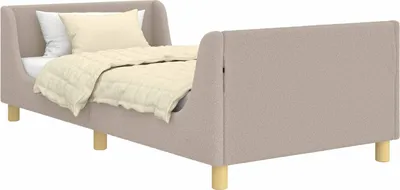 Obrázok produktu pre Detský rám na posteľ s čelom Svetlosivá 90 x 200 cm Bouclé