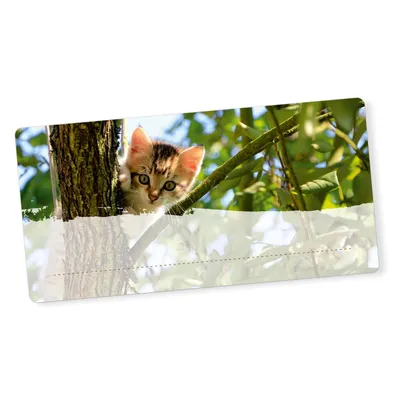 Produktbild von itenga 40x Buchetiketten Katze 9x4,5cm Namensetiketten Heftetiketten Schuletiketten