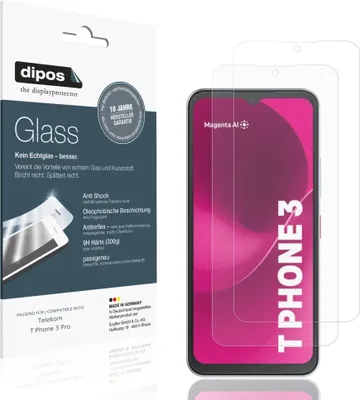 Zdjęcie produktu dla 2x dipos GlassAR Telekom T Phone 3 Pro