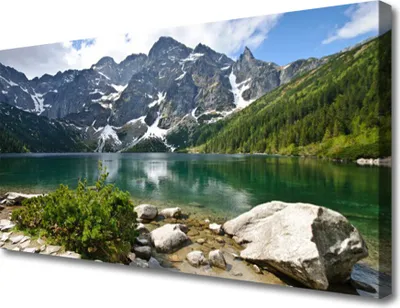 Produktbild von Tulup Leinwand-Bilder 100x50 Wandbild Canvas Kunstdruck See Gebirge Landschaft
