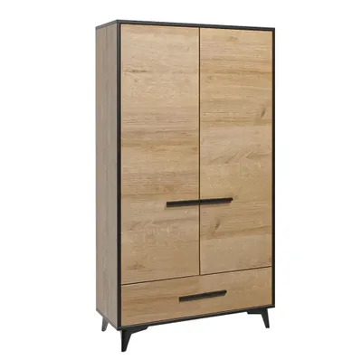 Image de AX LIVING Petete armoire Fabriani S2P1T avec tiroir chene Riviera