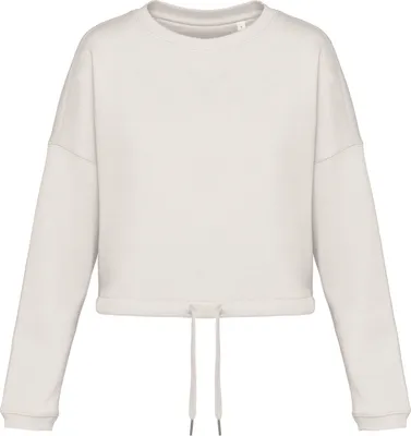 Produktbild von Native Spirit Umweltfreundliches cropped Oversize Damen Sweatshirt mit Rundhalsausschnitt