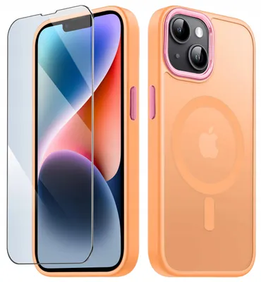 Produktbild von Mattes Magsafe-Case für das iPhone 14 Plus + 9H-Displayschutzfolie