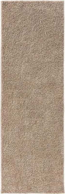 Produktbild von benuta Teppich Wohnzimmer Soho Beige 80x250 cm Hochflorteppich Wohnzimmerteppich Läufer Rutschfest Flauschig Plüsch Shaggy Weich