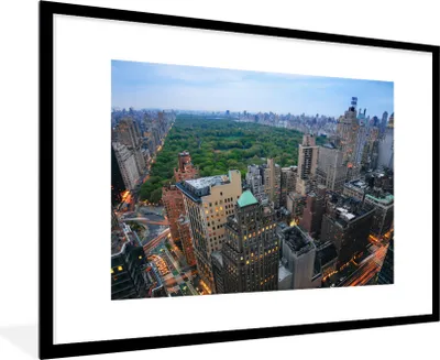 Produktbild von MuchoWow® Gerahmtes Poster New York - Central Park - Architektur 90x60 cm - Poster mit Schwarzem Bilderrahmen Wandposter Rahmen Foto Bilder - Wanddekoration - Fotos