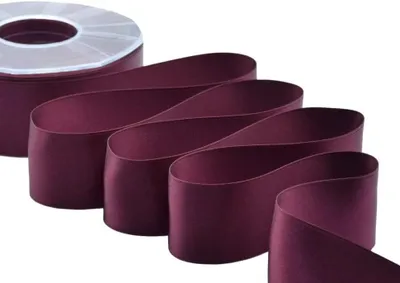 Productafbeelding van Dubbel satijnen lint - Italiaanse stof - Dark Bordeaux - 40 mm x 25 m