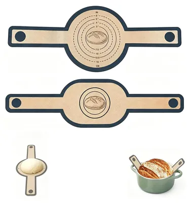 2er-Set Silikon-Backmatten, antihaft, hitzebeständig, mit Griffen