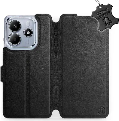 Produktbild von Echtleder Handyhülle für Xiaomi Redmi Note 14 5G, Mobiwear Leather, Schwarz