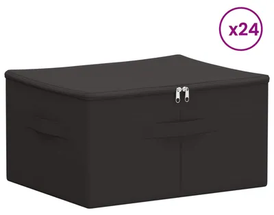 Image de Boîte de rangement 24 pcs Anthracite 50 x 30 x 25 cm