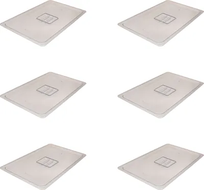 Produktbild von AcMax 6 Stück Polycarbonat Deckel GN 1/1 Gastronormbehälter GN-Behälter Gastronorm Kunststoff