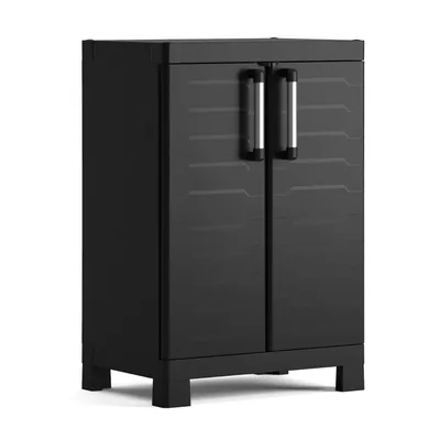Image de Armoire Basse 65 X 45 X H97 Cm Noir - Detroit - Keter
