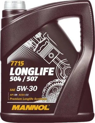 Produktbild von 5 Liter MANNOL 5W-30 LONGLIFE 504/507 BMW Longlife-04 MB 229.51 Porsche C30 VW 504 00 VW 507 00 VW TL 52 195