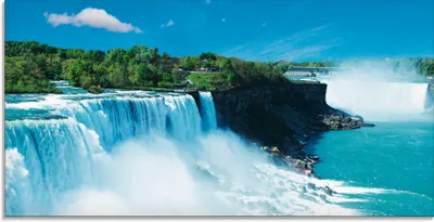 Produktbild von ARTland Glasbild Niagara Größe: 100x50 cm