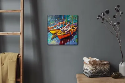 Produktbild von Coloray Hodiny Unikátní 30x30 cm  Tiché hodiny Pro obývací pokoj a kuchyň Nástěnné hodiny Plátno Bílé ručičky hodin - Mořská voda