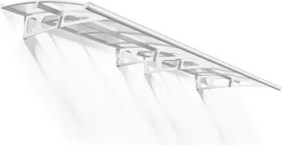 Produktbild von Palram - Canopia Metall Vordach Bordeaux 4460 Doppelsteg Weiß 139x447 cm