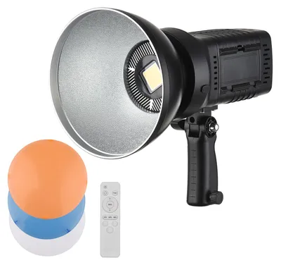Zdjęcie produktu dla 150W COB światło studyjne LED światło wideo światło fotograficzne 5500K temperatura barwowa CRI 96 ściemnialna jasność 0%-100% z filtrami kolorów pilot zdalnego sterowania zasilanie bateryjne serii NP-F do transmisji na żywo fotografia studyjna fotografia plenerowa portret
