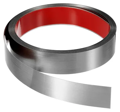 Productafbeelding van Zelfklevende Sierlijsten van Roestvrij Staal - Flexibele Wandlijsten Geëmailleerd Zilver, 5 m x 30 mm