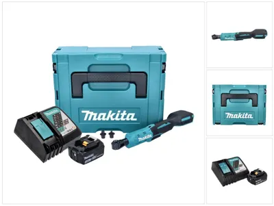 Image de Makita DWR 180 RM1J Visseuse à cliquet sans fil 18 V 47,5 Nm 1/4'' 3/8'' + 1x batterie 4,0 Ah + chargeur + Makpac