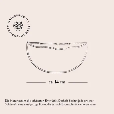 Produktbild von Schale aus Olivenholz mit Naturrand 14 cm
