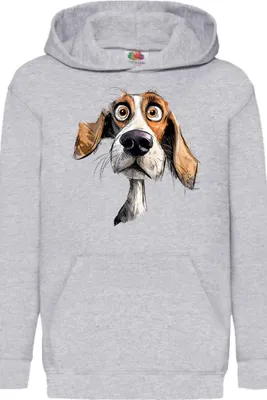 Obrázok produktu pre Detská Mikina S Kapucňou Funny Dogs Breeds Beagle Dog Breed 020, 7-8 Jahr - 128 / Heather šedá