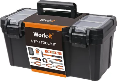 Image de Kit d'outils WORK it® avec boîte à outils et 51 pièces
