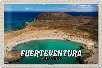 Produktbild von Blechschild Reise 30x20cm Fuerteventura Spanien Isla de Lobos Insel