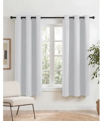Zdjęcie produktu dla Zasłony termoizolacyjne, szaro-białe, 158 x 106 cm (zestaw 2 sztuk)