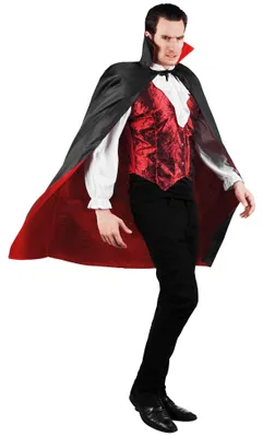 Produktbild von Cape Bloodlust Teufel Wende Umhang rot schwarz Karneval Halloween Kostüm 120cm