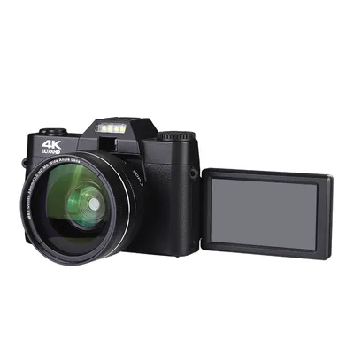 Obrázek produktu pro Digitální fotoaparát AIORBER Microsingle , 4K HD 48 megapixelů s WIFI, automatickým ostřením, 3,0palcovým výklopným displejem pro doma i na cestách, černý