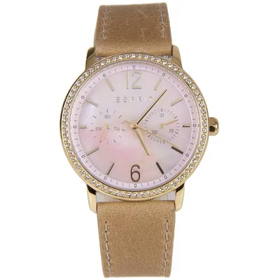 Produktbild von Esprit Damen-Armbanduhr 38Mm Armband Leder Braun Batterie Analog Es108092004