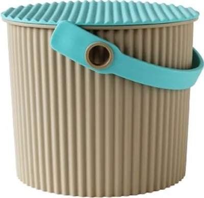 Immagine prodotto di Hachiman Omnioutil Mini Seau Beige/Turquoise de 4 Litres : Pratique et Élégant