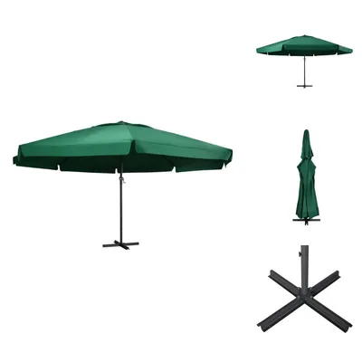 Produktbild von vidaXL Sonnenschirm mit Aluminium-Mast 600 cm Grün -  Sonnenschirme & Sonnenschutze