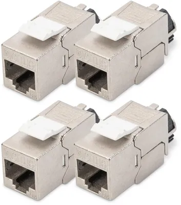 Image de DIGITUS CAT 6A Keystone Modul geschirmt mit Kabelmanager 4St